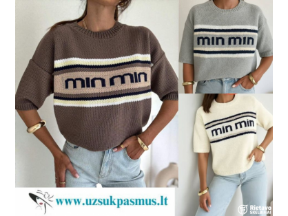  Jaunatviška megzta palaidinė